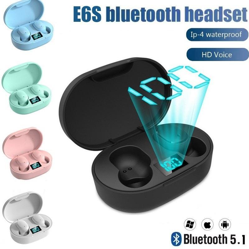 Fone De Ouvido Bluetooth Hot TWS E6S Sem Fio Cancelamento De Ruído Com Microfone