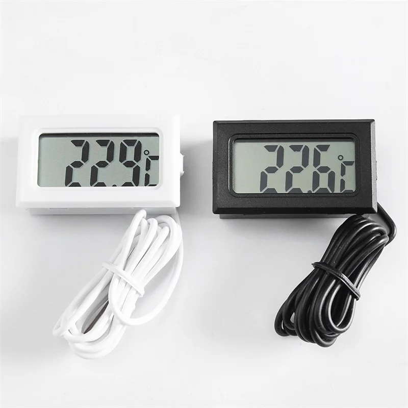 Termômetro digital lcd, sensor de temperatura, testador de temperatura, monitor com cabo senor de 1m 2m para aquário