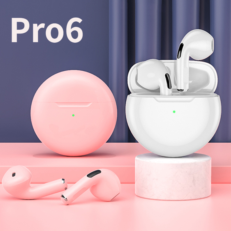 Os Fones De Ouvido Bluetooth Hot Pro6 TWS São Adequados Para Sem Fio Android iOS touch Com Mic Fone Sport Earbuds