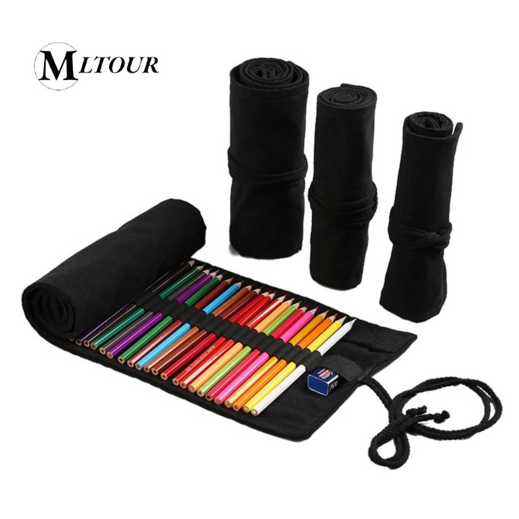 108 Furos Estojo de Lápis Preto 12 24 36 48 72 Furos Cortina de Lápis de Cor de Grande Capacidade