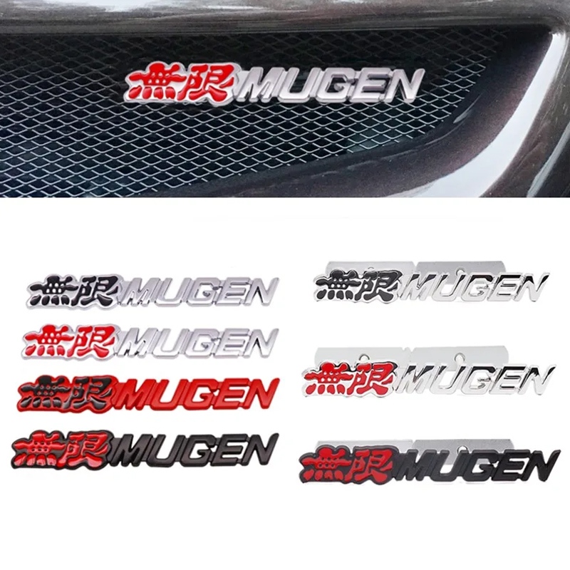 3D Metal Mugen Logotipo Grade Dianteira Tronco Traseiro Emblema Do Carro Adesivo Decalque Para Honda Accord Civic CRV Cr