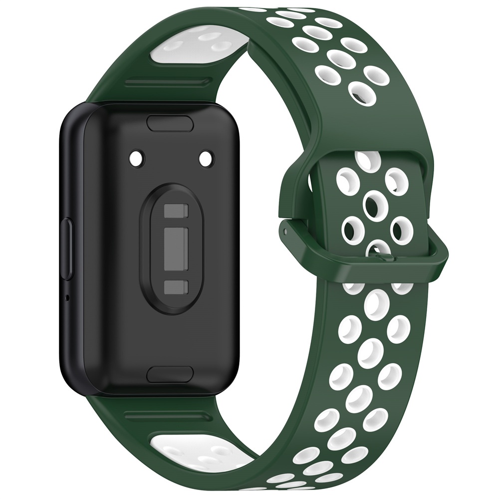 Pulseira De Silicone Dupla Cor Relógio Para Galaxy Fit 3 — imagem 2 de 2
