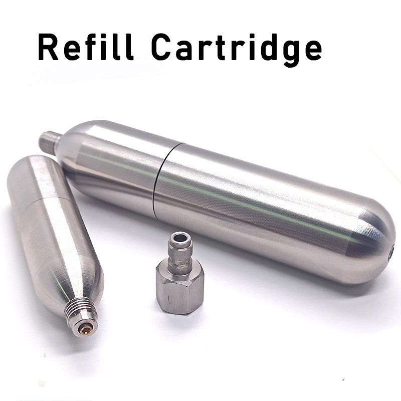 Adaptador De Cartucho De Co2 Reciclável 33g 24g Cilindro De Alta Pressão De Aço Inoxidável , Colete De airbag De Resgate