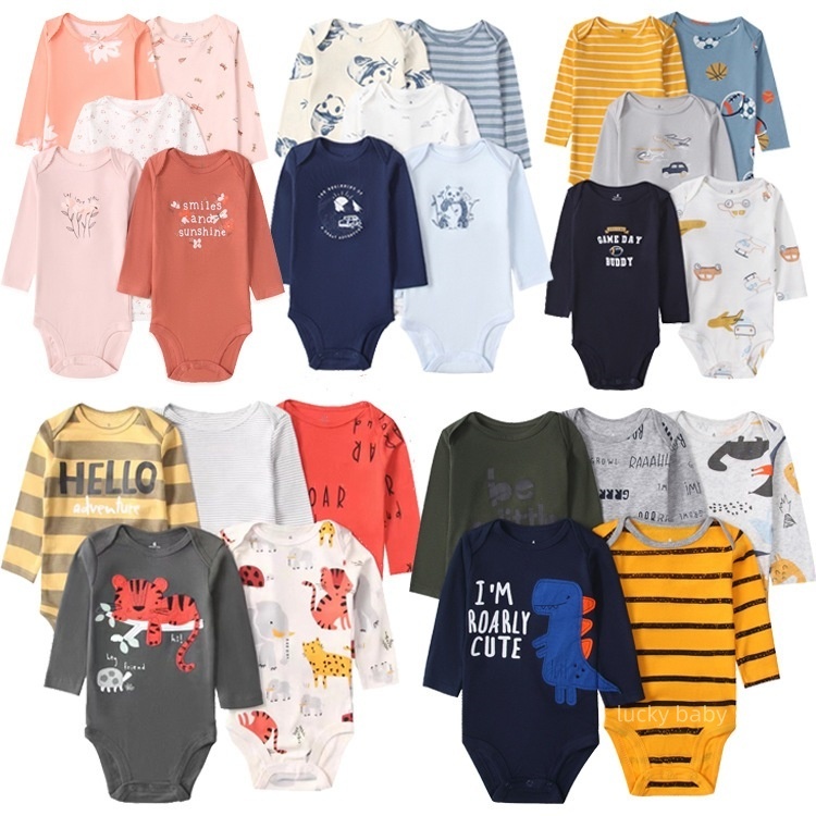 Lucky baby  carterr Macacão de manga comprida para bebês 5pcs Roupas para bebês