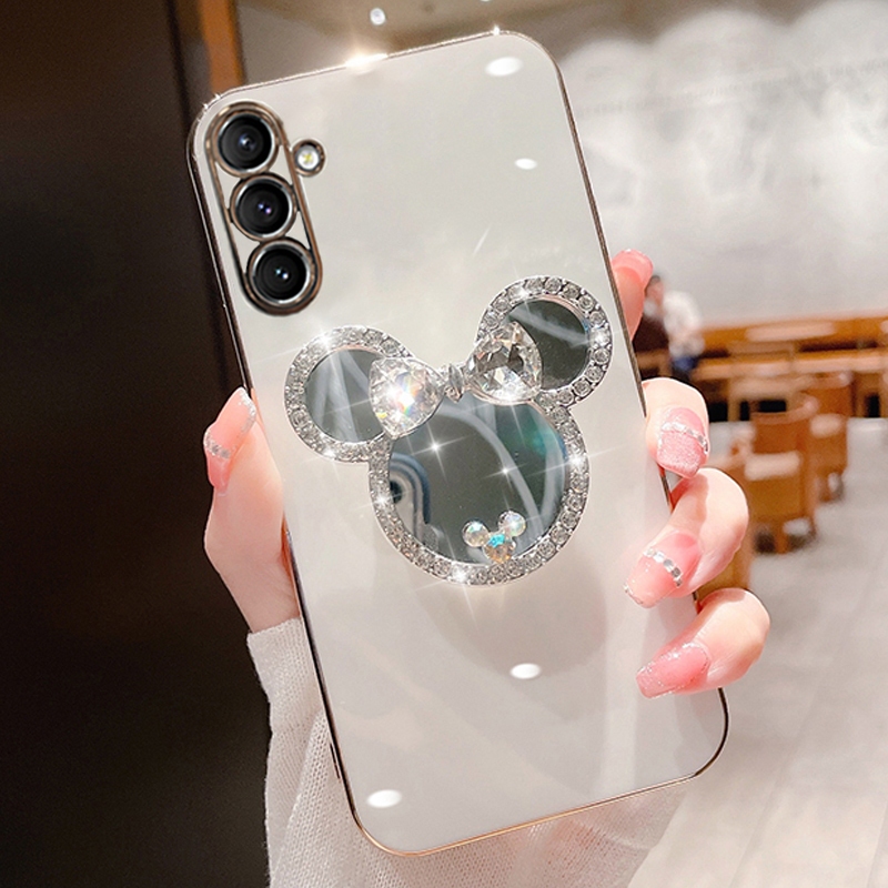 Samsung Galaxy A57 A17 A37 A16 A56 A36 A15 A35 A55 A14 5G A34 A54 5G A23 A32 4G Silicone Caso Macio Capa Suporte Strass