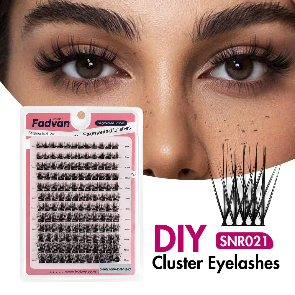 FADVAN DIY Cluster Lashes 240 Pcs Volume De Extensão De Pestanas De Cílios Naturais Lehgth 8-16mm Mink In Tray · foto 2
