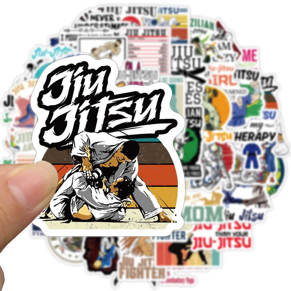 [Adesivos Grandes] 50Pcs Personalidade Jiu Jitsu Arte Estética Diário De Bricolagem Capacete De Carro Decoração De Frigorífico Adesivo De Vinil em Oferta na Shopee