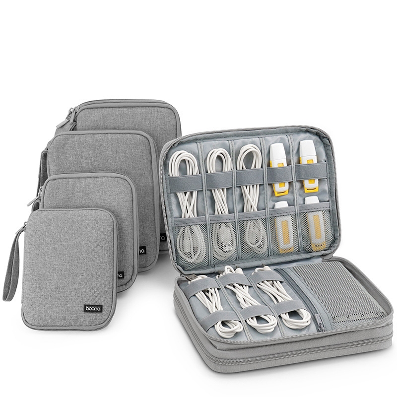 Bolsa Organizadora De Cabos Cabo USB Acessórios Eletrônicos De Armazenamento Para iPad Mini Hard Drive Power Bank Camada Única Dupla