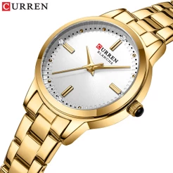 CURREN Top Luxo De Alta Qualidade Temperamento Slim E Elegante Moda Casual Simples Estilo Empresarial Adaptável À Prova D'água Relógio Feminino 9094 X