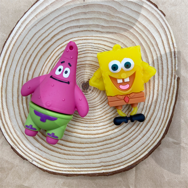 Desenho Animado Personalizado SpongeBob E Patrick Star Unidade Flash USB De Silicone De Alta Velocidade 1GB 2GB 4GB 8GB 16GB 32GB 64GB 128GB 2TB Pen Drive Stick