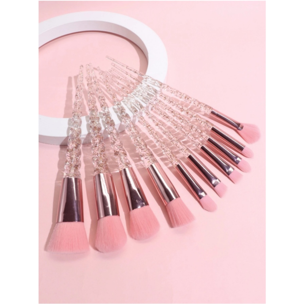 10pcs Makeup Brush Set Foundation Cosmetics Blush Eyeshadow Ladies Beauty Glitter Ferramenta de Maquiagem