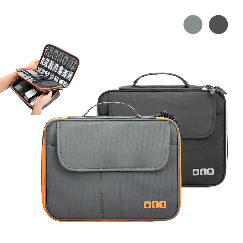 Bolsa Organizadora Eletrônica Impermeável para Cabos Carregador Mouse Power Bank
