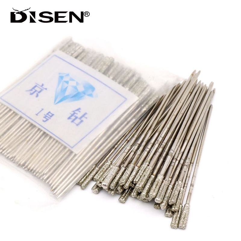 10pcs Jogo De Brocas Revestidas Com Diamante Ponta Para Jóias De Cristal De Ágata De Jade De Vidro Dia 0.8mm-2.4mm em Oferta na Shopee