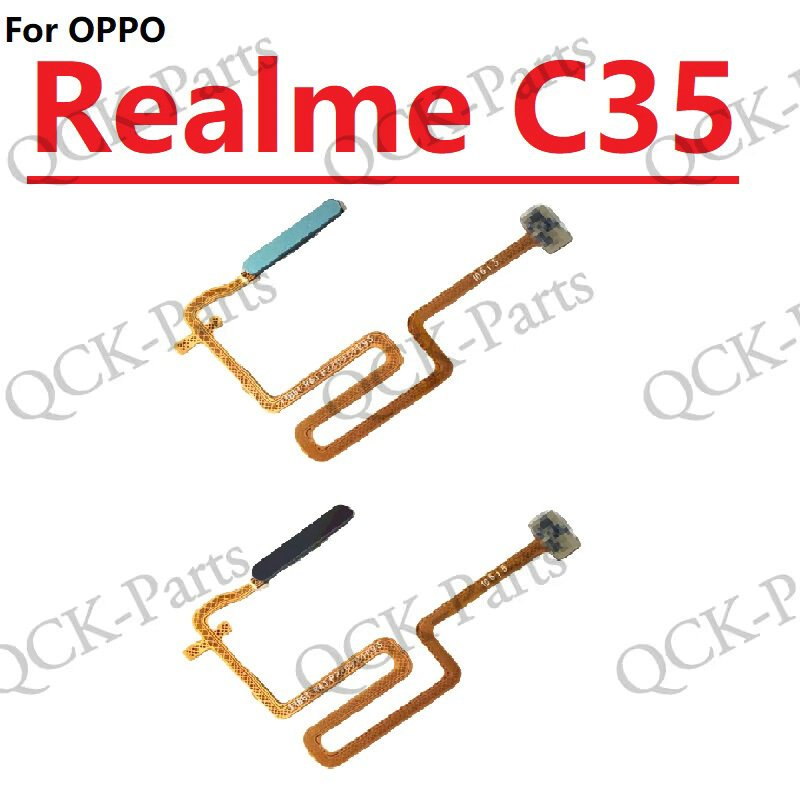 Home flex Para OPPO Realme C35 Botão De Alimentação Do sensor De Impressão Digital