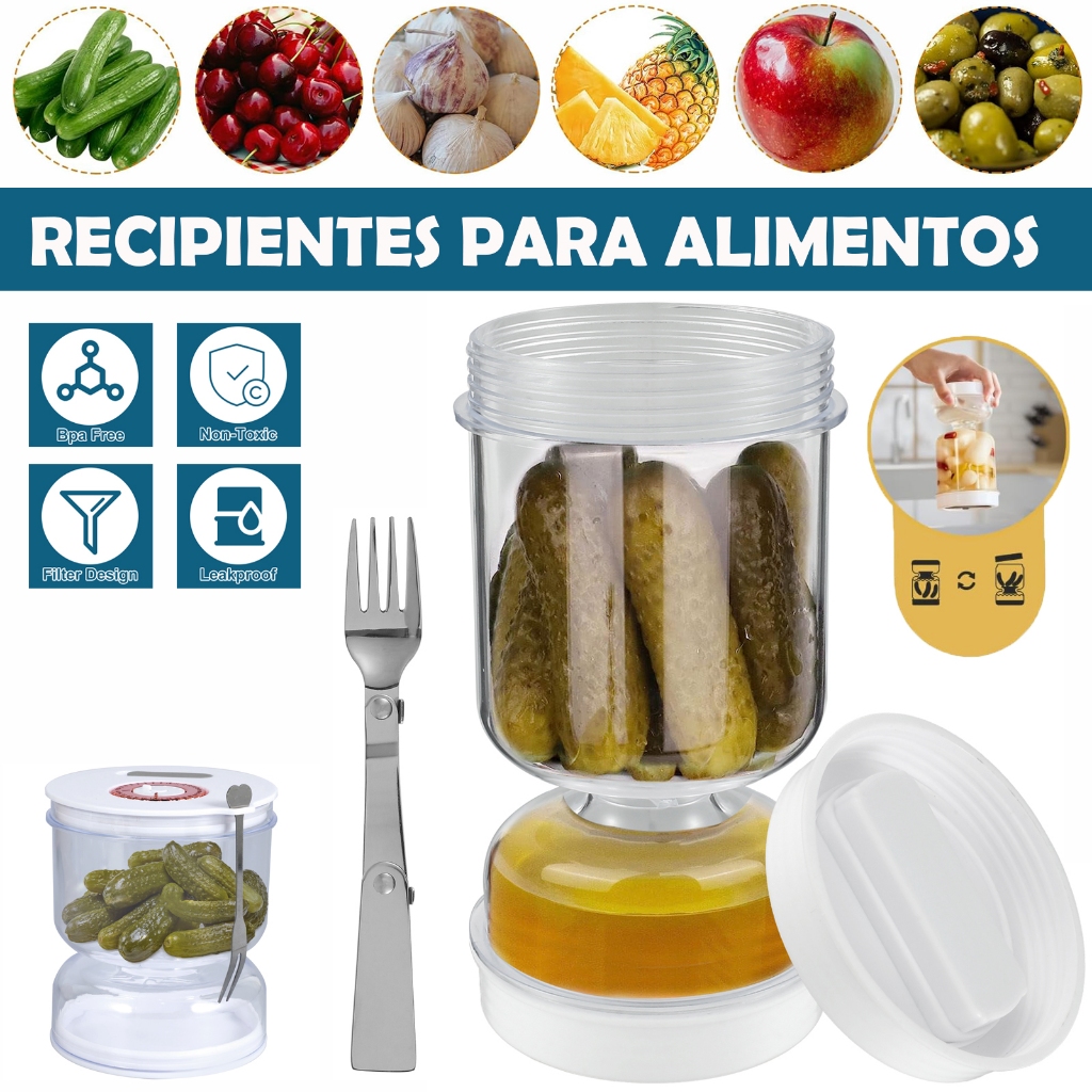 Recipientes Para Alimentos Herméticos Azeitonas De Pepino Jarro De Ampulheta Lata Separada Armazenamento De Alimentos Separados Cozinha Suprimentos De Fermentação Kit