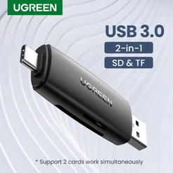 UGREEN USB Leitor De Cartão Tipo C Adaptador 3.0 Para SD Micro TF O Telefone Portátil OTG De Memória Inteligente
