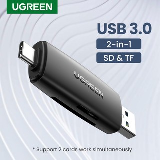 UGREEN USB Leitor De Cartão Tipo C Adaptador 3.0 Para SD Micro TF O Telefone Portátil OTG De Memória Inteligente em Oferta na Shopee