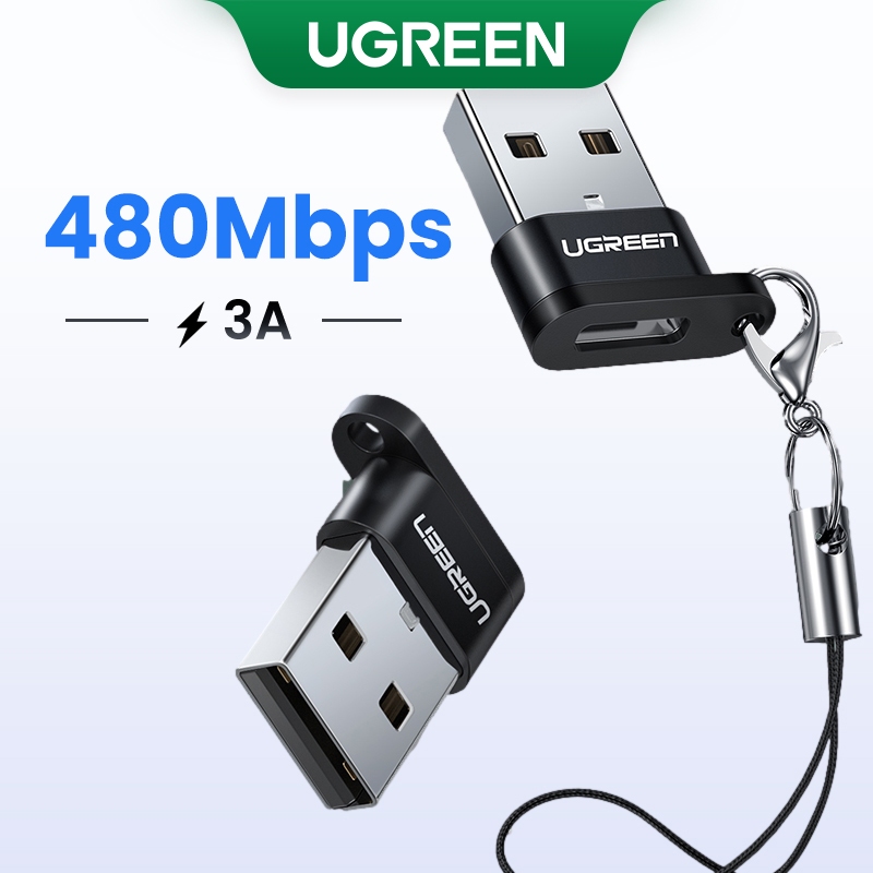 Adaptador USB UGREEN C 3.0 2.0 Macho Para 3.1 Tipo Fêmea Laptop Samsung Xiaomi 10 Fone De Ouvido em Oferta na Shopee