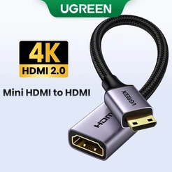 UGREEN 4K60Hz Mini Hdmi Para Cabo Adaptador De Transmissão Bi-Direcional Câmera/TV/PC /