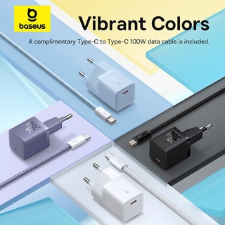 Baseus 30W GaN5 Mini Carregador Rápido Com Cabo De Carregamento USB-C De 100W em Oferta na Shopee