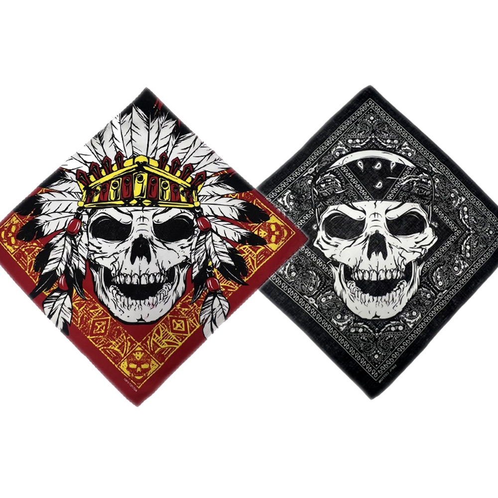 Lenço Quadrado 100 % Algodão Bandana Moda Hip Hop 55cm * 55cm Preto Vermelho Fita De Cabeça Impressa Para Mulheres/Meninos/Meninas em Oferta na Shopee