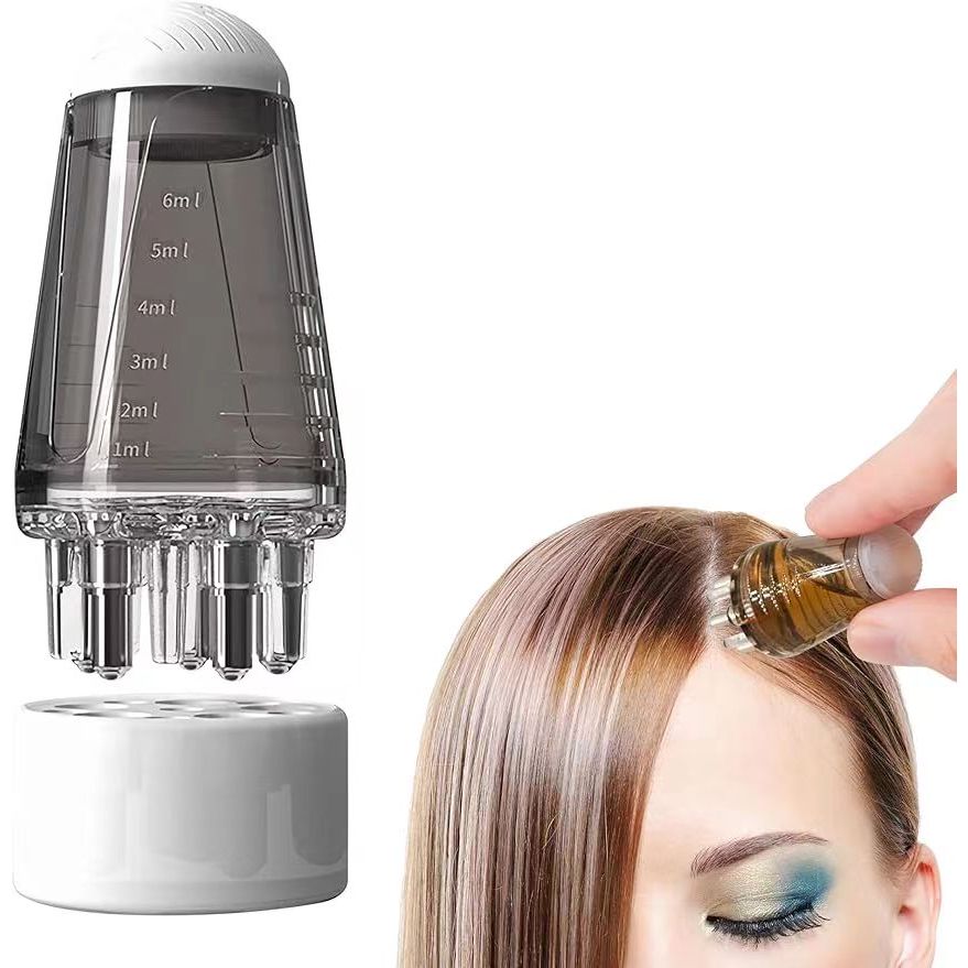 Aplicador De Couro Cabeludo Minoxidil 1-6ml Essence Hair Growth Fluid Ball Massage Head Drug Delivery Smear Pente Guia Líquido