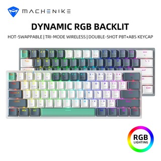 Machenike K500 B61 Teclado Mecânico | Com Fio , 2.4G Sem Bluetooth Tri-Mode 61 Chaves , Chave Luz De Fundo RGB em Oferta na Shopee