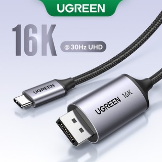 UGREEN 16K 8K Usb C Para Dp 2.1 Cabo Trançado De Nylon Macho Monitor HDTV Projector Portátil