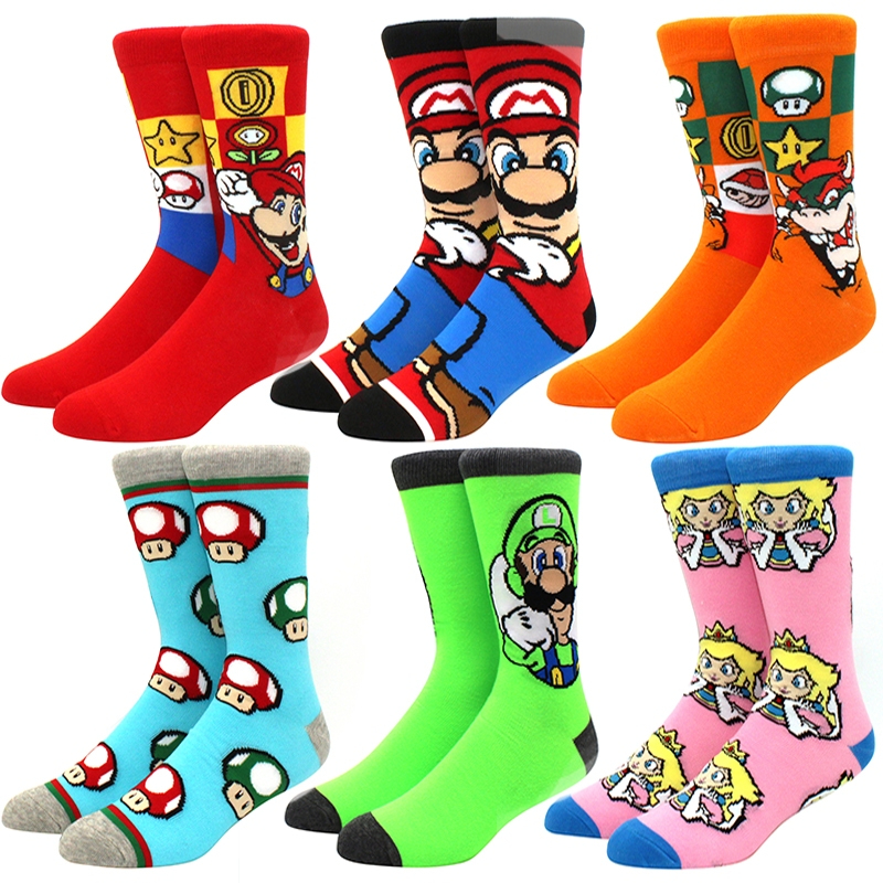 Game Brothers Cartoon Socks Personagens De Anime Meias Masculinas Confortáveis , Respiráveis , Fofas De Cano Médio Taman em Oferta na Shopee