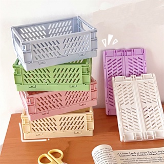 Mini Caixa De Armazenagem De Escrivaninha Dobrável Plástica Cesta Cosméticos Home Office Organizadora em Oferta na Shopee