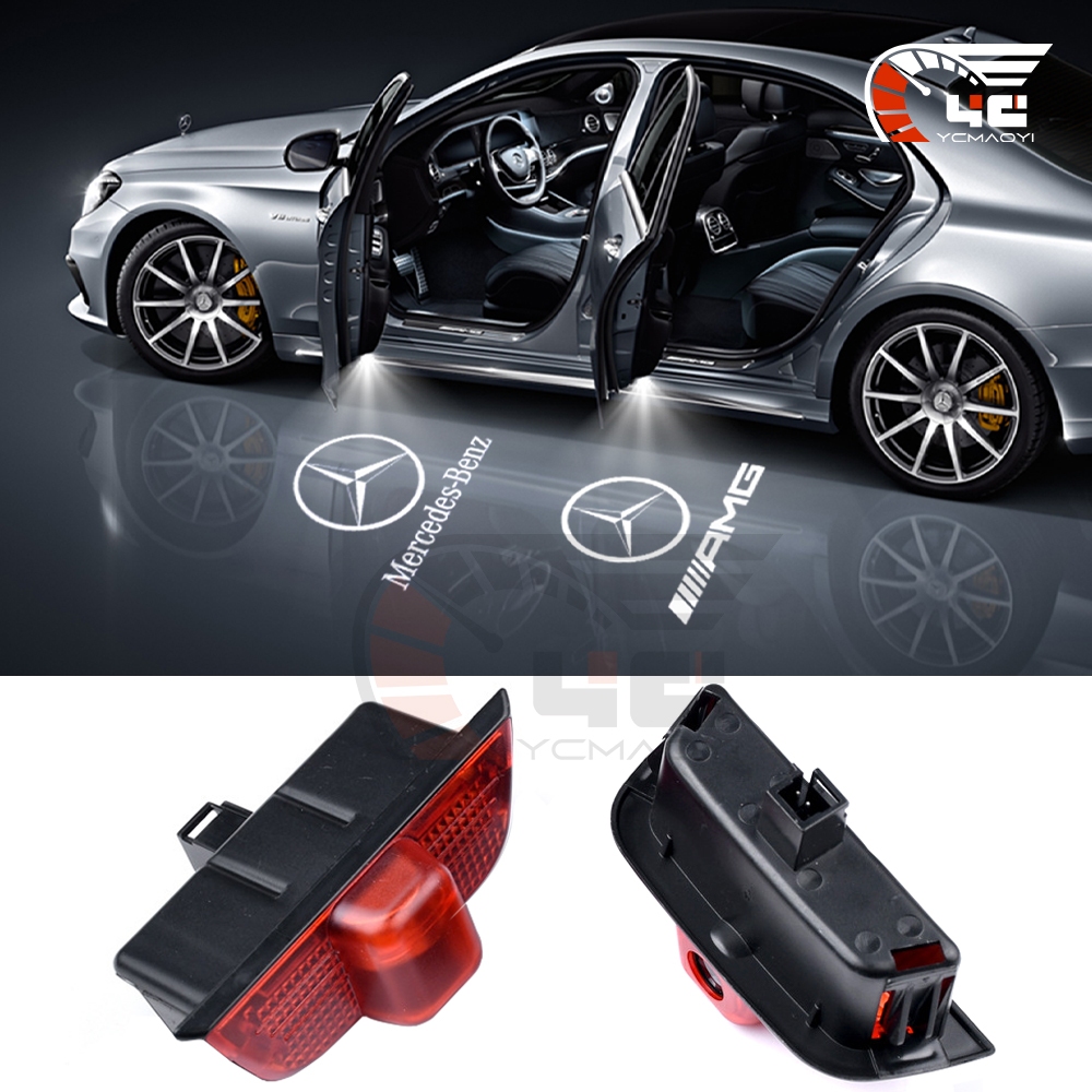 2/4 Pçs Luz Da Porta Do Carro Para Mercedes Benz W204 2008-2013 Bem-Vindo Led Laser Sombra Projetor Lâmpada Acessórios
