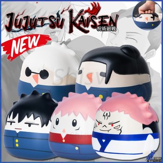 NEW! jujutsu kaisen gojo satoru/geto suguru Squishy Toys Q Versão Beliscando Boneca Anti-Stress