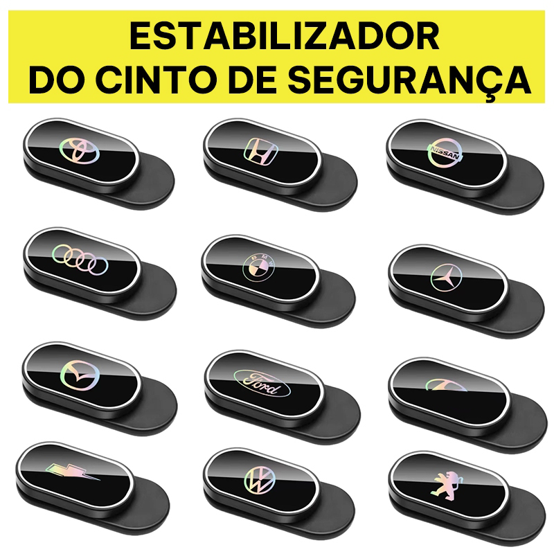1/2 Peças de Suporte de Fivela de Cinto de Segurança de Carro com Clipe Magnético Ajustador de Tensão de Cinto Segurança