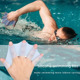 1Pair Unisexo Tipo Rã Cintas De Silicone Flippers De Mão Luvas De Dedo Paddle Water Sports Accessories