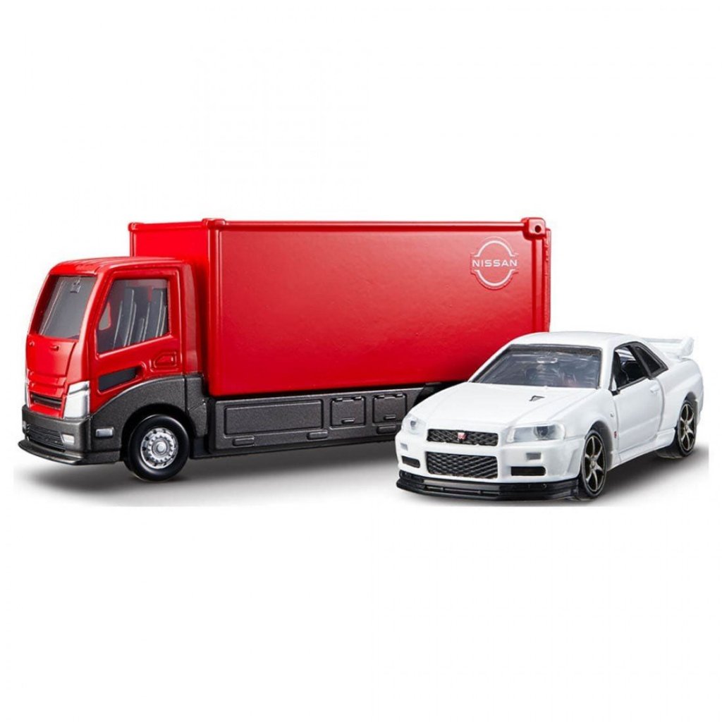 Tomica Premium 4904810912590 Transportador NISSAN SKYLINE GT-R R34 V-SPEC II Conjunto De Caminhões De Enfermeira Modelo Carro Escala DIECAST