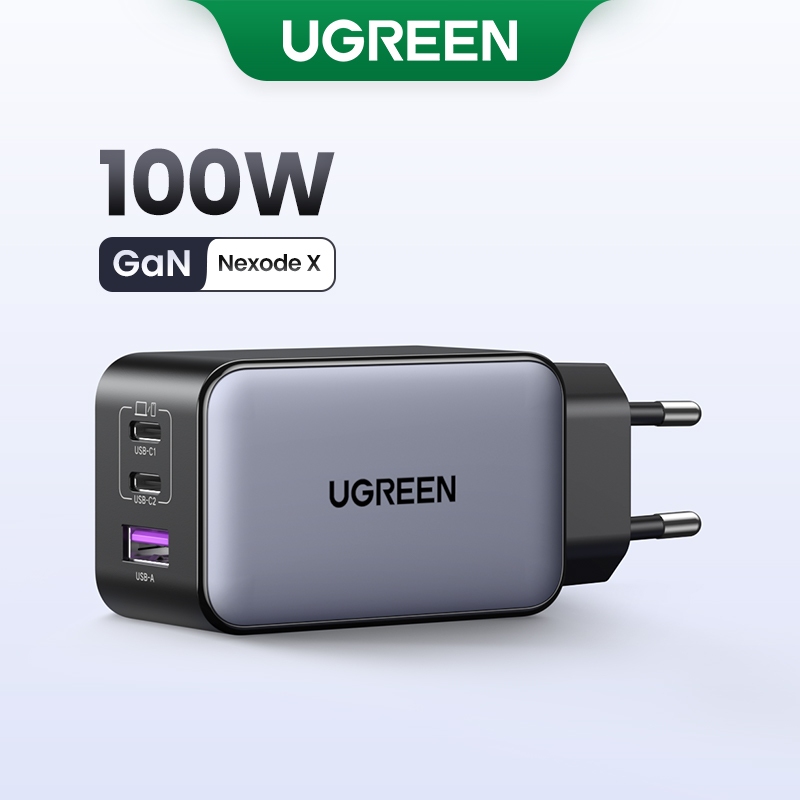 Carregador Rápido UGREEN PD3.1 2C 1A 3 Em 1 Novo Nexode X Seriers QC4.0 3.0 Para Macbook Pro USB iPhone Xiaomi Samsung em Oferta na Shopee