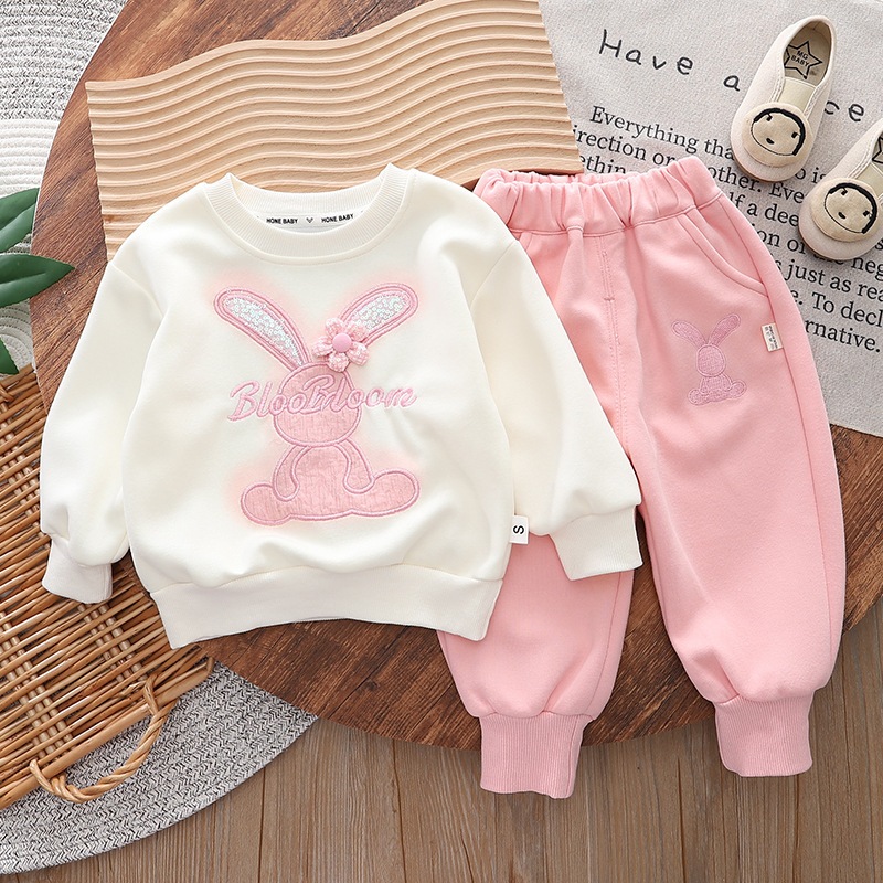 Conjunto De Roupas Primavera E Outono Meninas Coreanas De 0-5 Anos De Idade Moda Doce Espo...