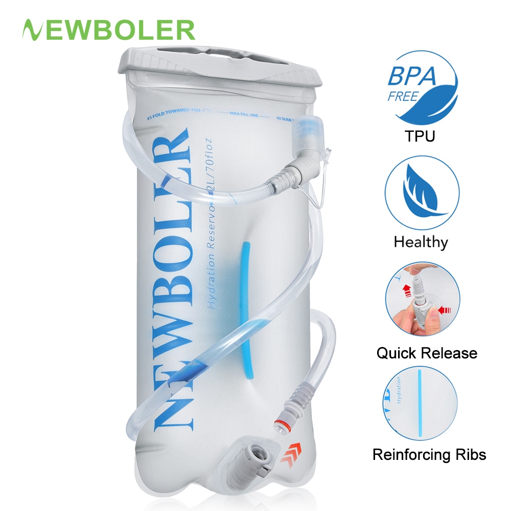 Newboler 2L 3L Bexiga De Água TPU BPA-Free Running Hydration Bladder Saco Portátil Para Caminhadas Com Colete De Hidratação Ciclismo Mochila em Oferta na Shopee