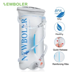 Newboler 2L 3L Bexiga De Água TPU BPA-Free Running Hydration Bladder Saco Portátil Para Caminhadas Com Colete De Hidratação Ciclismo Mochila