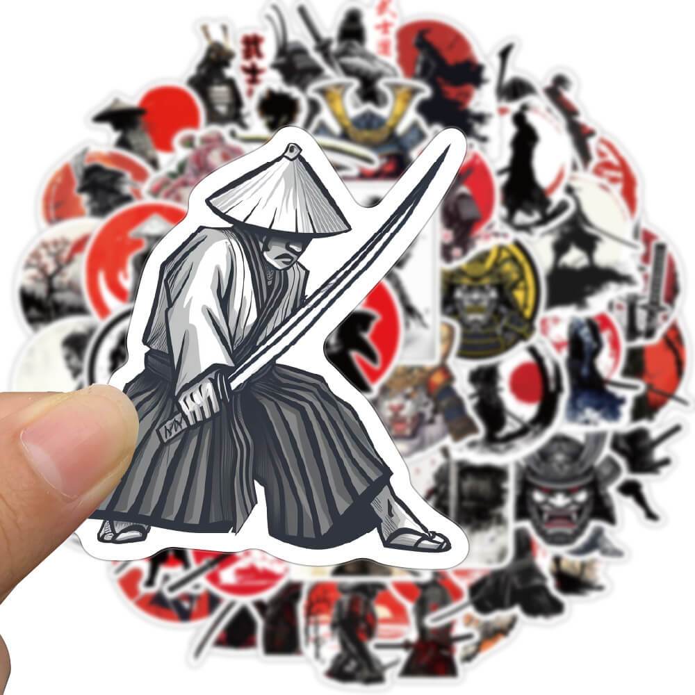 [Autocolantes Grandes] 50pcs Samurai De Kung Fu Japonês Para Bagagem Telefone Portátil Decalques De Grafite De Carro