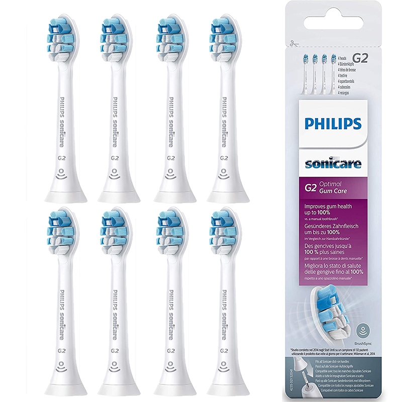 4pcs G2 Cabeças De Escova De Substituição Limpeza Profunda Hx9034/65 Para Philips Sonicare