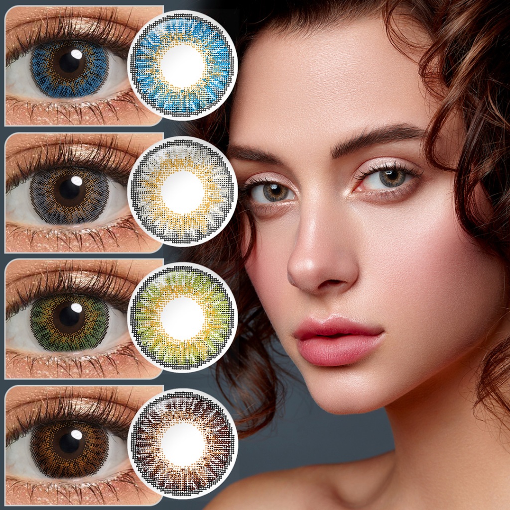2 Pcs Lentes De Contato De 3 Tons De Cor Magister lente de contato colorida  Big Eyes With Free Case 14,5mm Múltiplas Cores Disponíveis em Oferta na Shopee