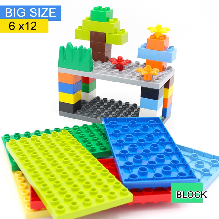 8x16 Pontos Blocos De Construção De Placas De Tijolos De Tamanho Grande Montagem Duas Faces Compatível Com Os Lego Duplo em Oferta na Shopee