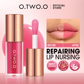 O.TWO.O Plump Shiny Crystal lip Oil Óleo Labial Brilhante Não Bastão Reduzir Linhas Labiais Maquiagem 4 Cores em Oferta na Shopee