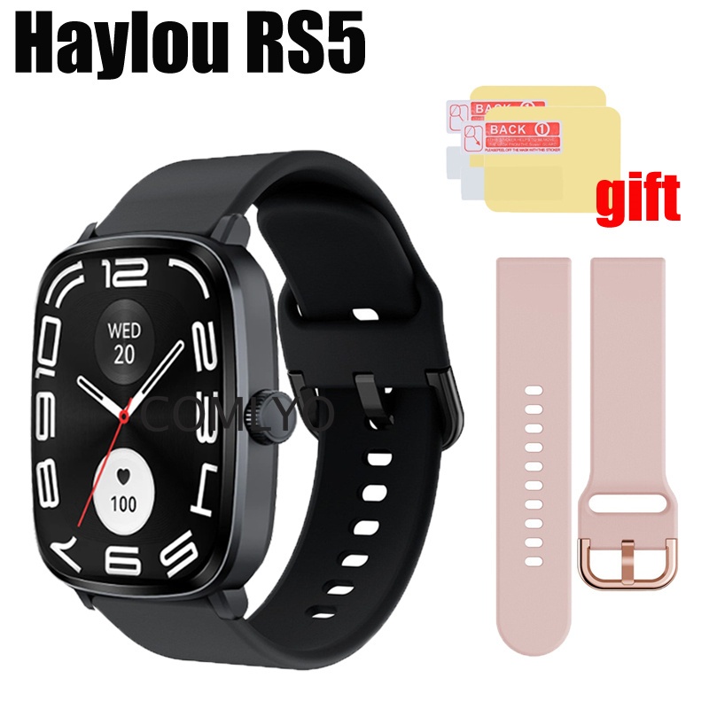 Para O Relógio Haylou RS5 Smart watch Strap Silicone Soft Sports Women Band Wristband Filme Protetor De Tela