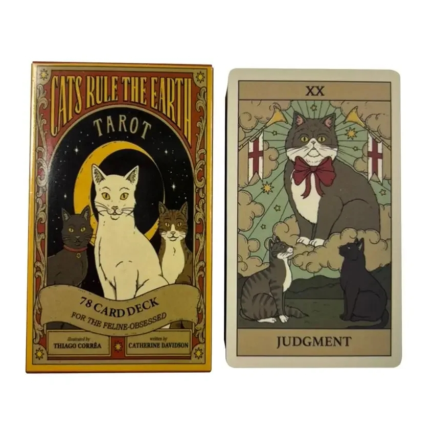 Cartas De Tarô Da Regra Dos Gatos A 78 Oracle English Visions Divination Edition Deck Borad Jogos De Jogo