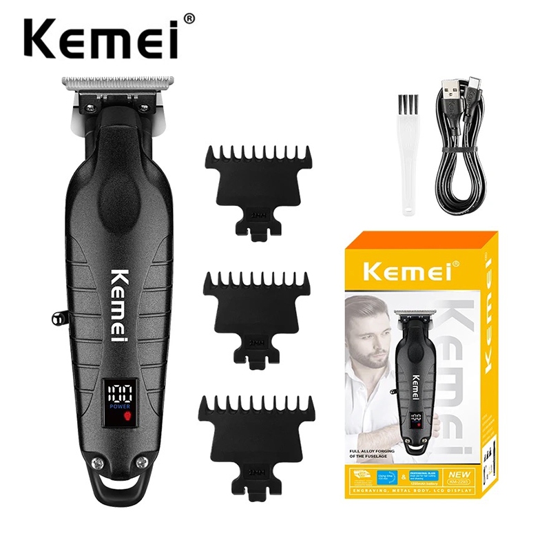 Kemei 2293 Aparador De Cabelo De Barbeiro Profissional Sem Fio Zero Gapped Clippers Homens Recarregáveis Detalhe Da Máquina De Corte Com Acabamento em Oferta na Shopee