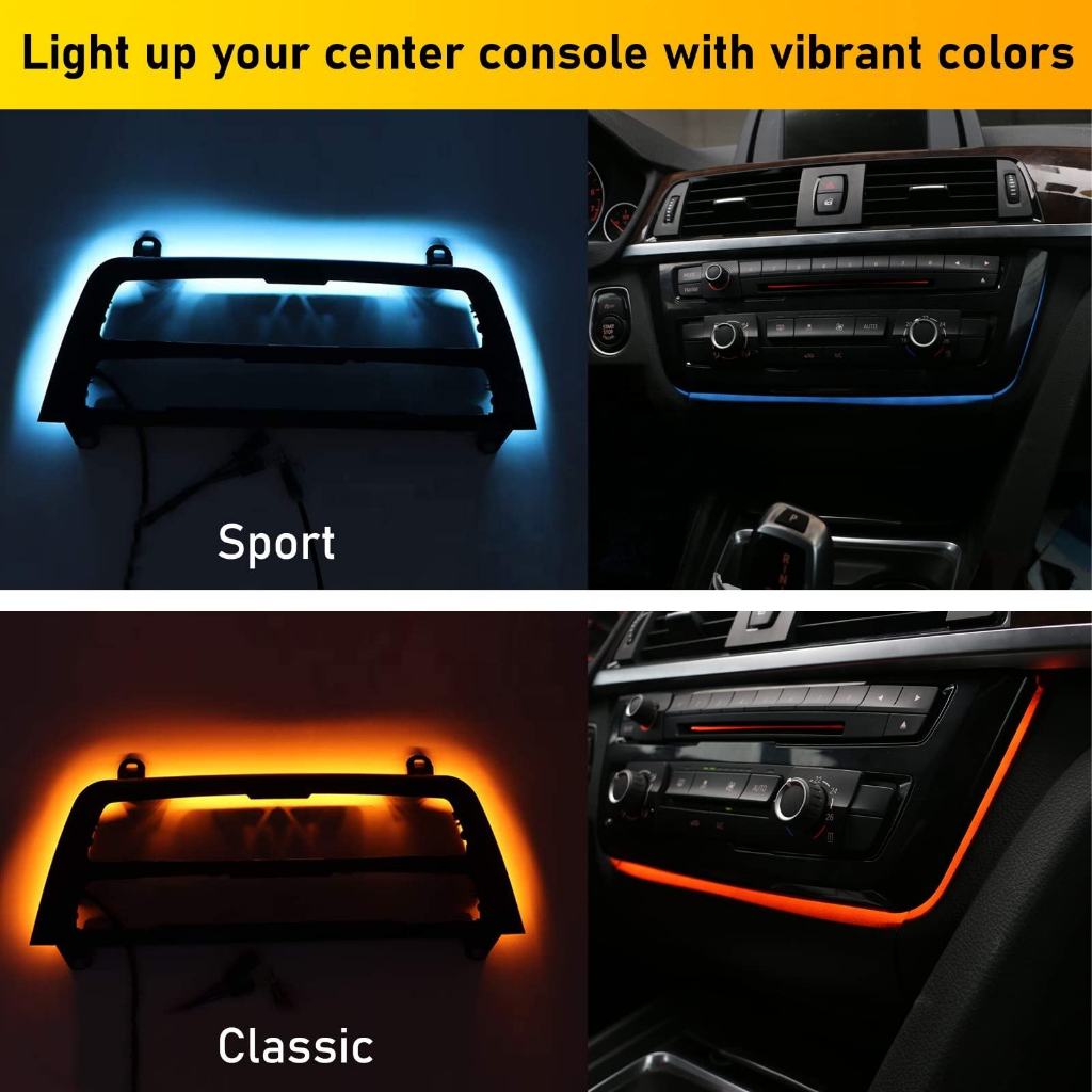 Luz Atmosférica Do Painel De Rádio Para BMW Série 3 4 F30 F35 3GT M3 M4 2012-2019 Console Central AC Carro Iluminação Am