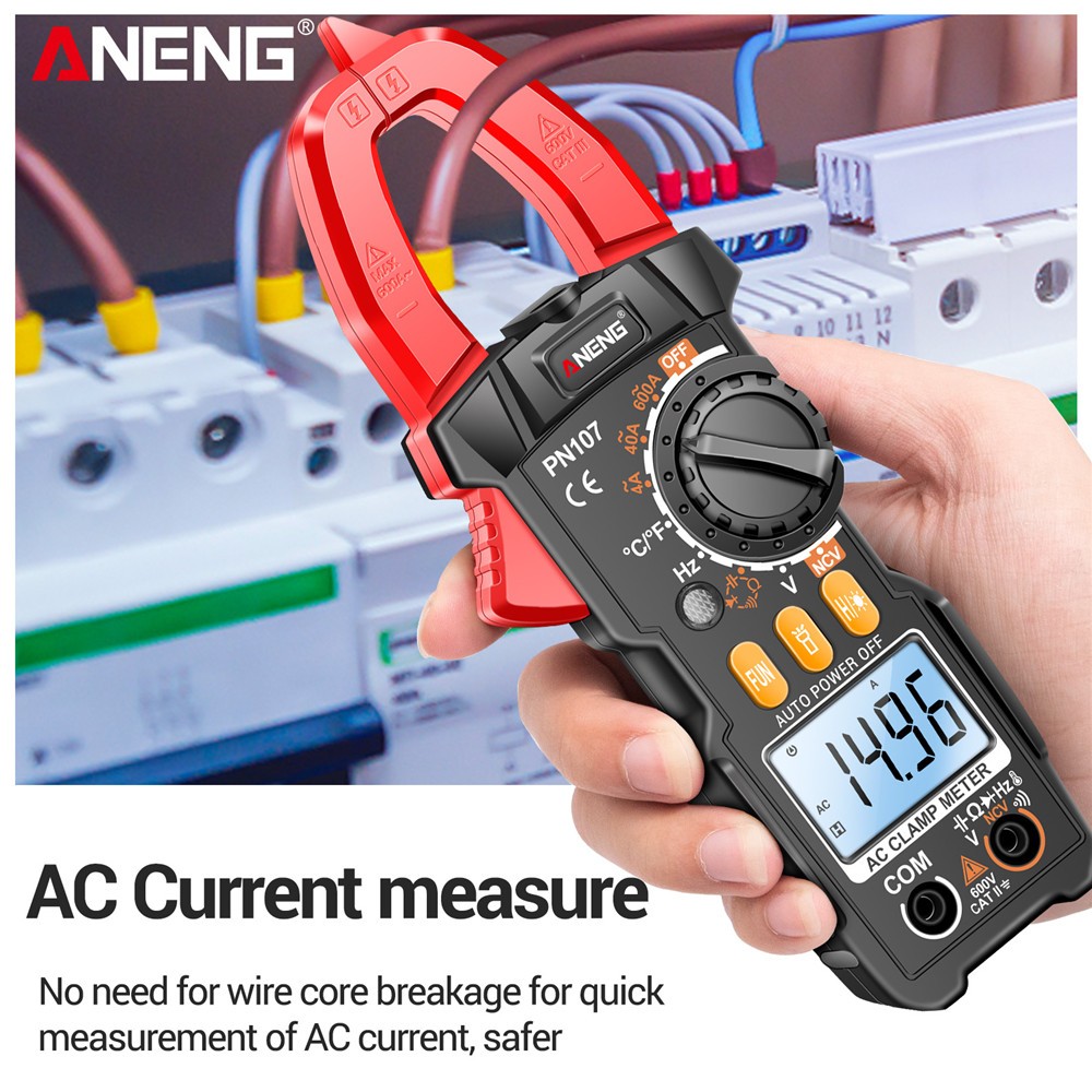 Medidor De Braçadeira Digital True RMS Multímetro AC DC Ferramenta De Teste De Temperatura De Tensão