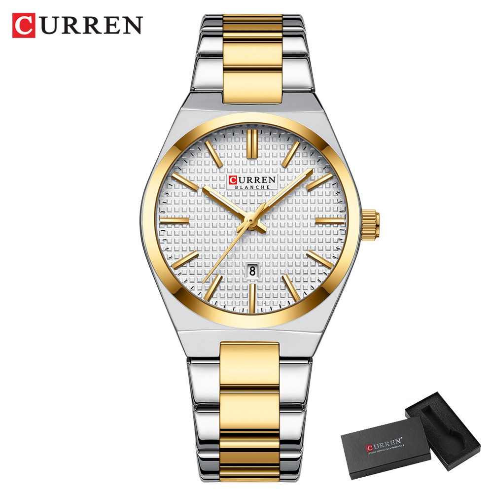 CURREN Elegante Moda Tendência Design Clássico Mãos Luminosas Quartzo Relógio Feminino À Prova D'água 8439 L